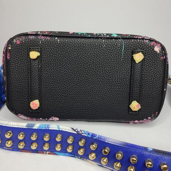 NEW Anca Barbu Green Lips Tote Electric Handbag Purse Handpainted - Picture 13 of 13